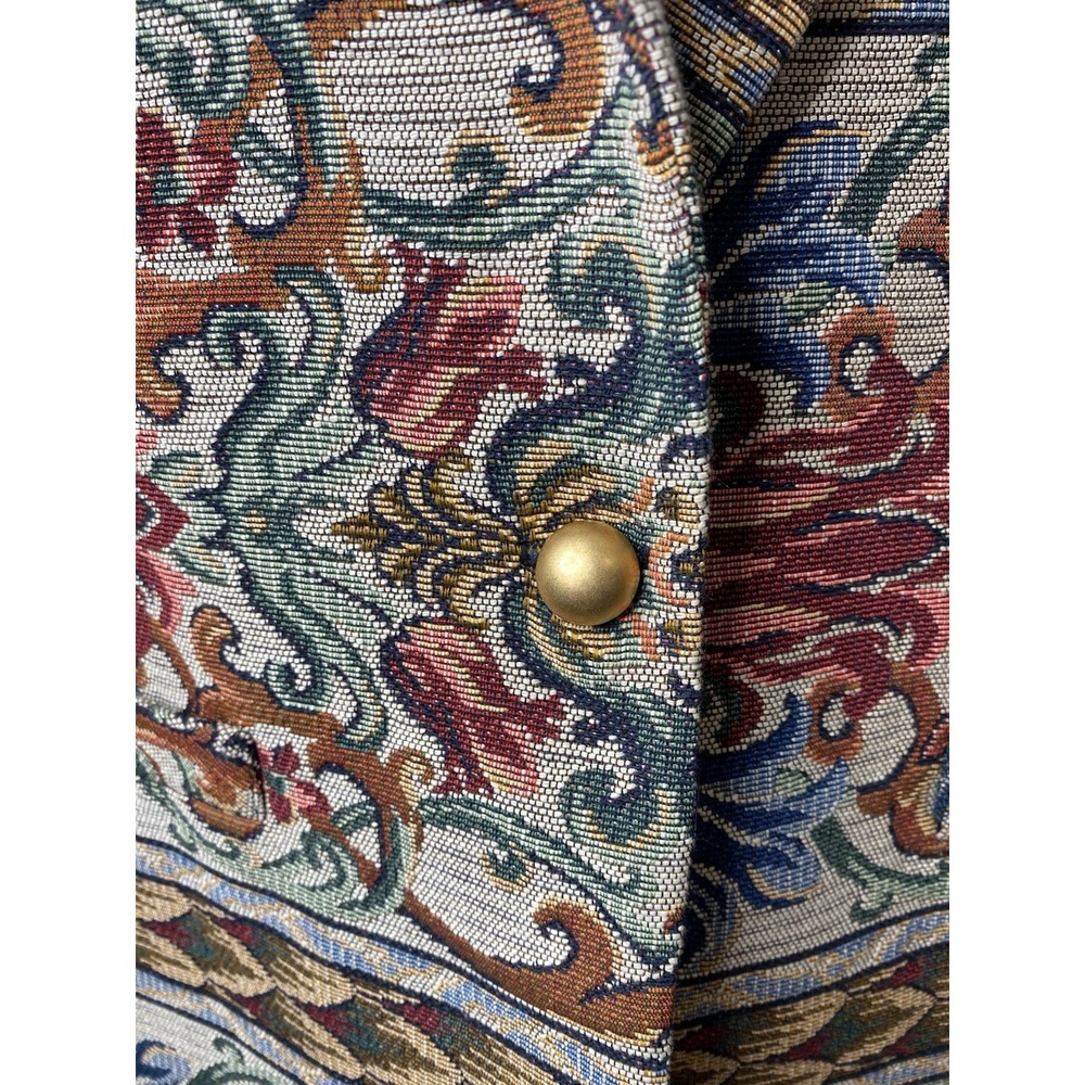 Vintage AB Sport Tapestry Blazer Size Large Maximalist Regency Art Teacher Wacky - Picture 4 of 12